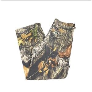 Mossy Oak Boys Pant Youth Medium Explorer Cargo Camo Adjustable Waist 26x26